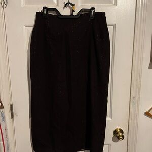 Evan Picone Dark Brown Pencil Skirt